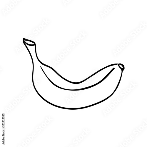 Banana icon on white background. Vector illustration