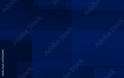 Dark blue background. Blue backdrop with transparent suares. 3D illustration