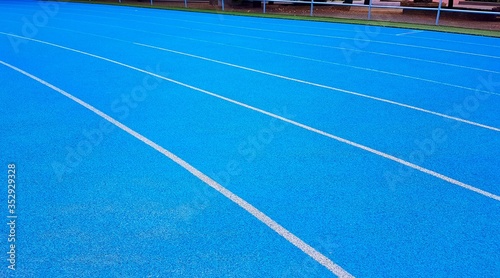 Athletics Running Track, blue running track photo