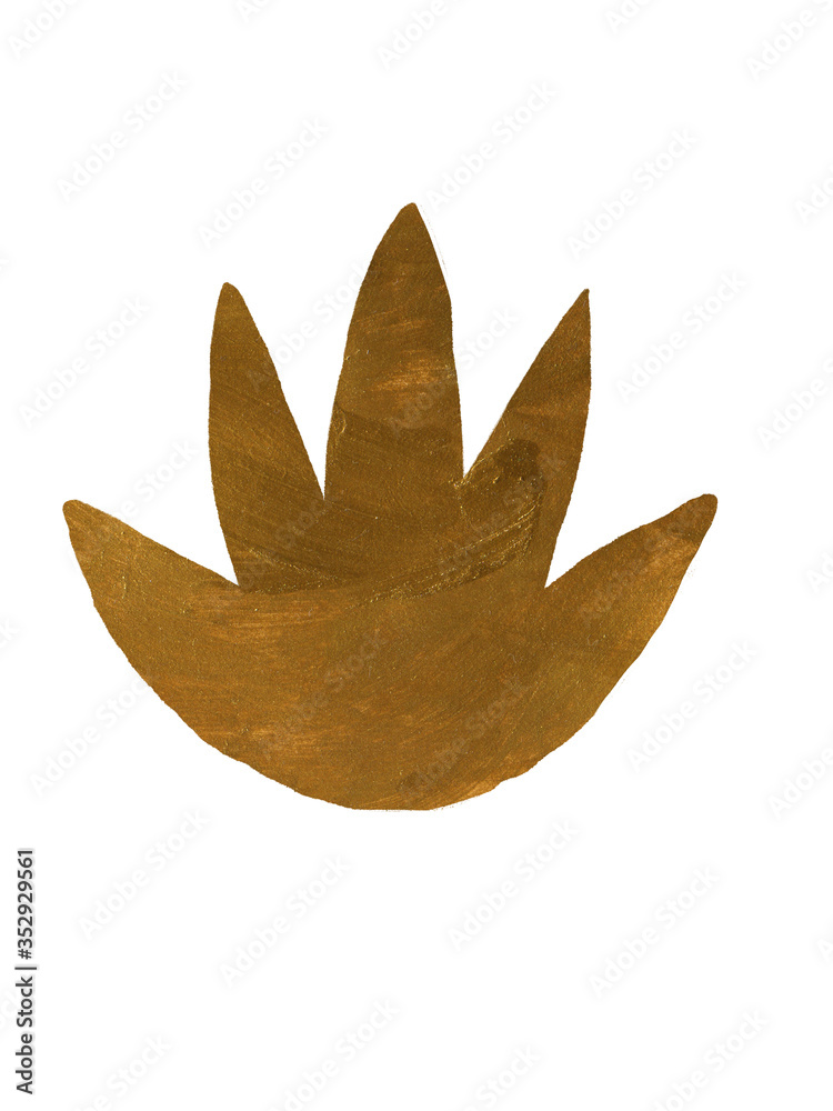 Fototapeta premium Abstract trendy clip art shape. Element for collage on the white isolated background.