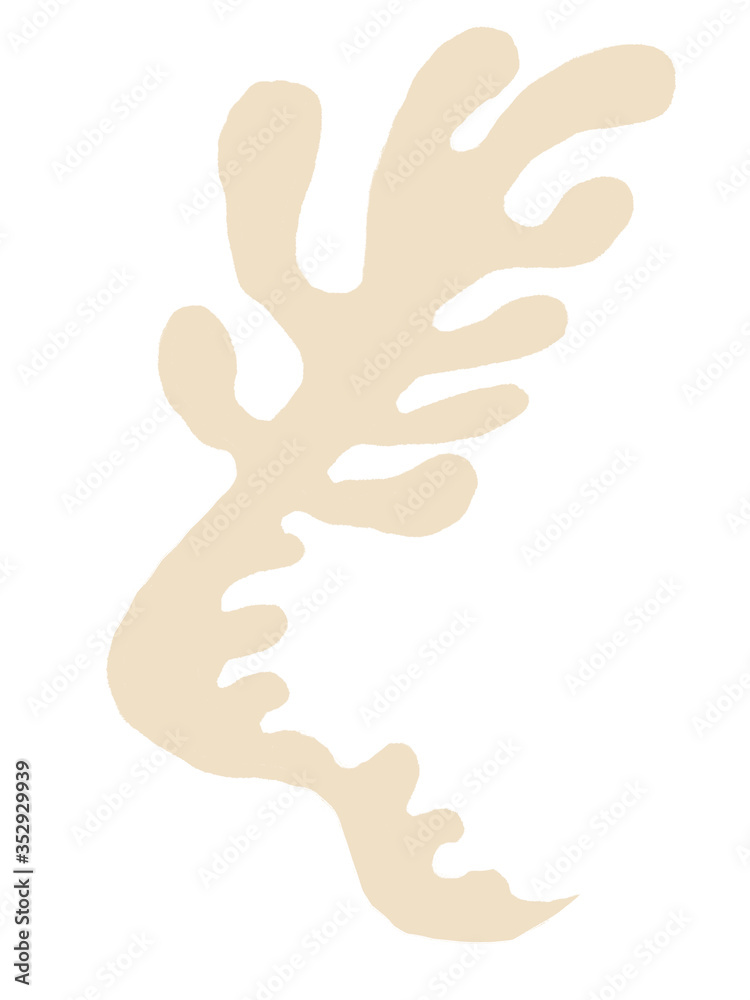 Abstract trendy clip art shape. Element for collage on the white isolated background. Abstract trendy clip art shape. Element for collage on the white isolated background.