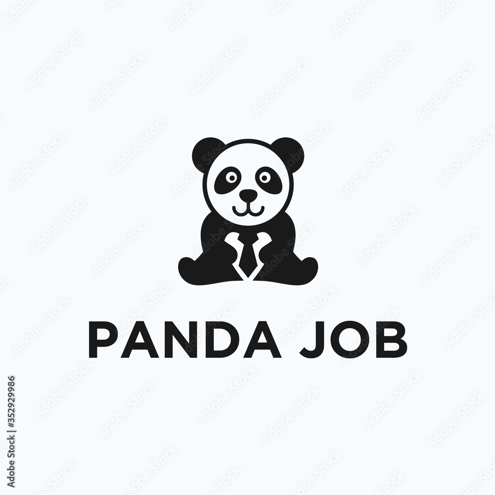 panda job logo. panda icon panda job logo. panda icon