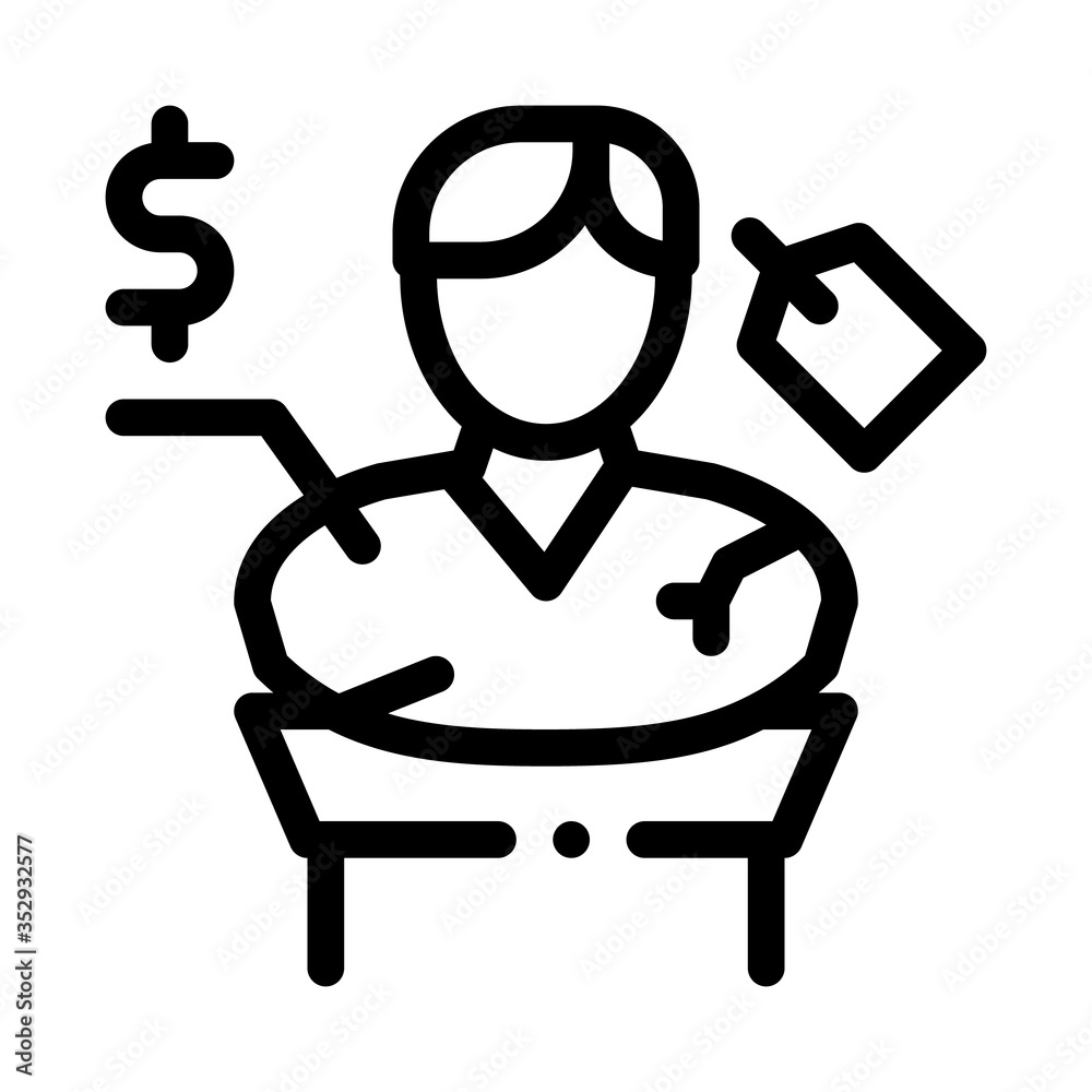 architectural bust sale icon vector. architectural bust sale sign. isolated contour symbol illustration architectural bust sale icon vector. architectural bust sale sign. isolated contour symbol illustration