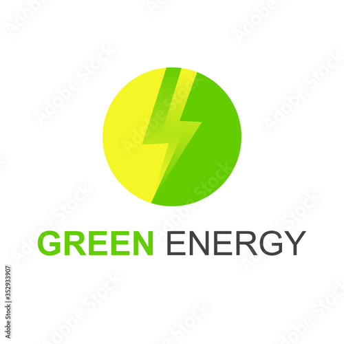 Free Download Green electric power vector logo design element with Natural shape. Eco energy and bio thunder electricity symbol concept. Lightning bolt sign. Flash vector emblem template. Power fast speed - GFXLoad