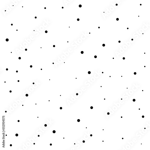 Circle seamless pattern with dotted halftone isolated on white background. Vector illustration