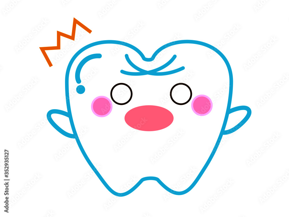 びっくりしている歯