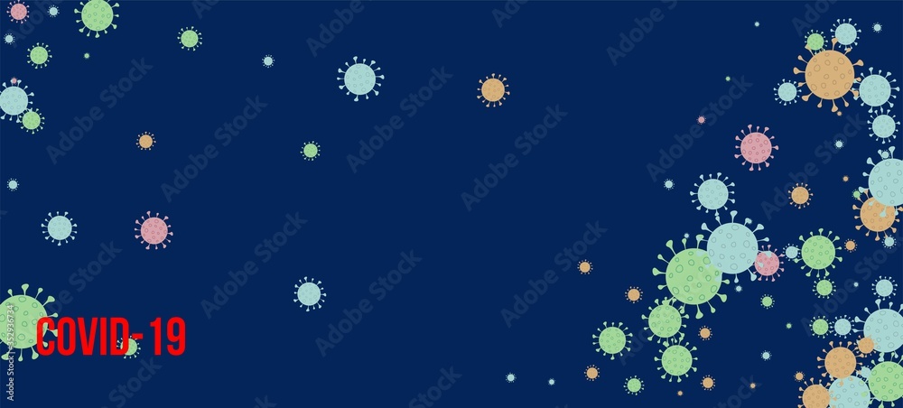 Covid-19 Quarantine nCoV Banner. Virus Protection Flat Corona Web 