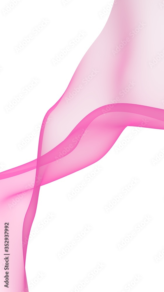 Abstract light red wave. Bright light red ribbon on white background. Abstract red smoke. Light red scarf. Raster air background. 3D illustration Abstract light red wave. Bright light red ribbon on white background. Abstract red smoke. Light red scarf. Raster air background. 3D illustration