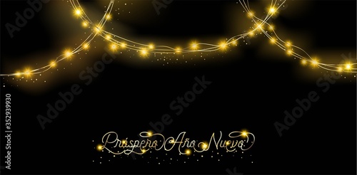 Lights Garland Glamour Background. 
