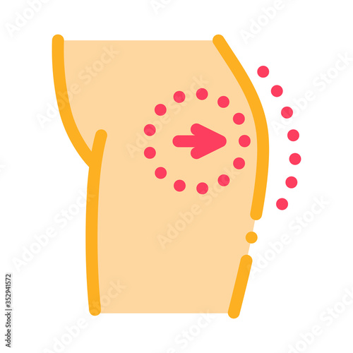 surgical ass enlargement icon vector. surgical ass enlargement sign. color symbol illustration