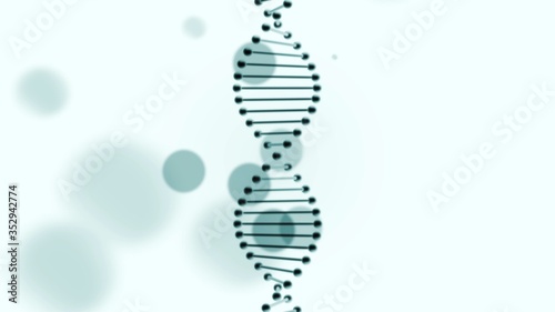 DNA strand and blue spots on the background.