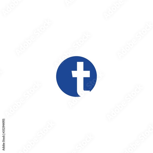 Letter T logo icon, social media concept