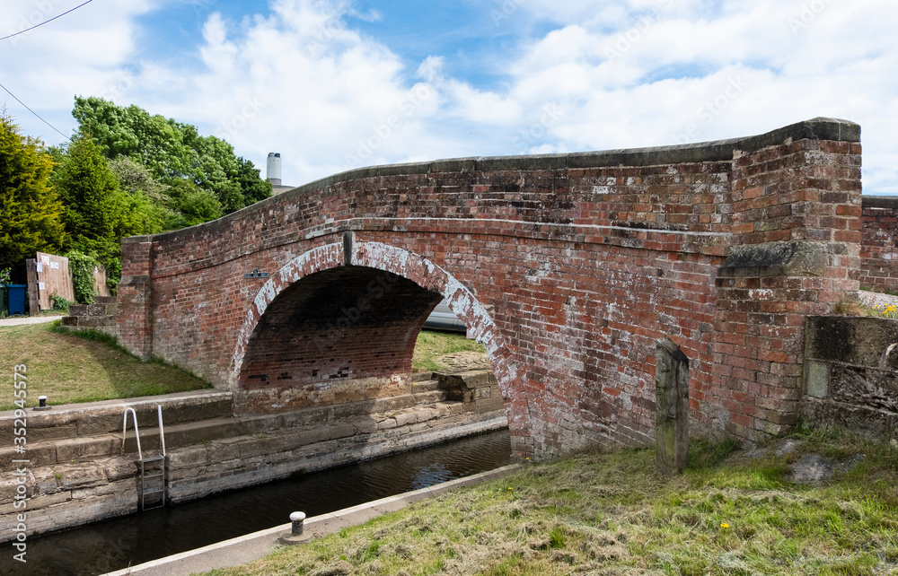 Old brick canal bridge