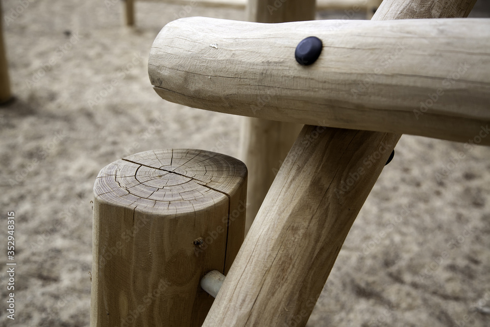 Naklejka premium Stacked wood logs