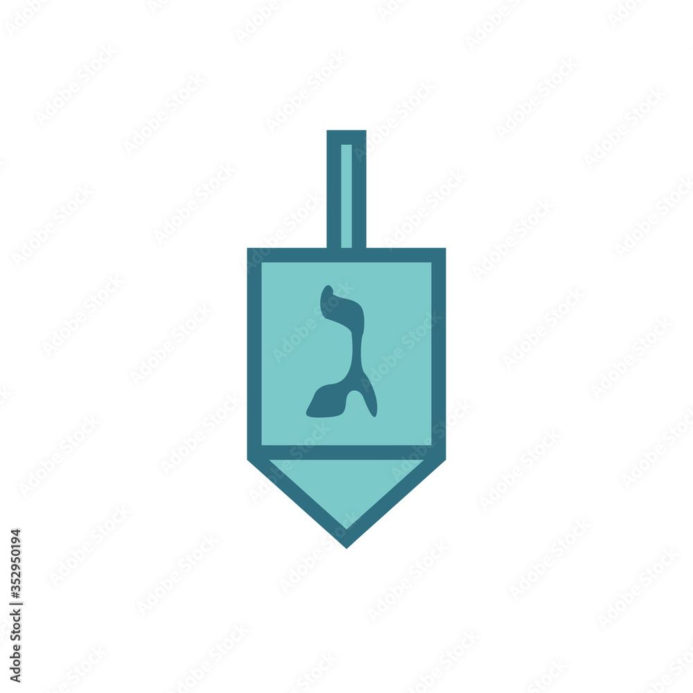 hanukkah dreidel icon, vector illustration hanukkah dreidel icon, vector illustration