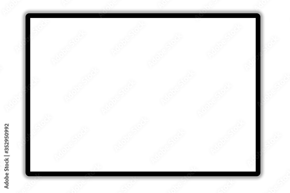 Black frame on white with rounded corners and shadow. Black frame on white with rounded corners and shadow.