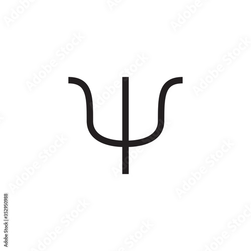 psi symbol flat icon, vector illustration