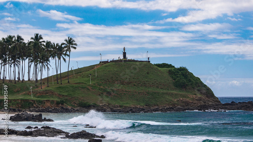 Christ hill at barra and beach - (Barra - Salvador - Brazil - Dec2018) photo