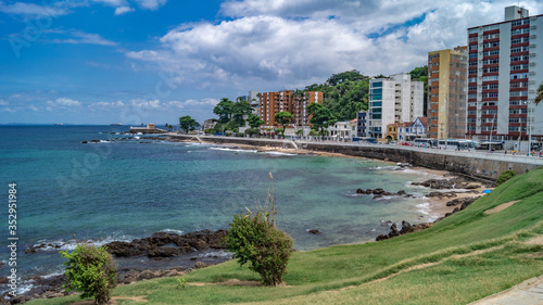 View of Santa Maria fortress and beach - (Barra - Salvador - Brazil - Dec2018) photo