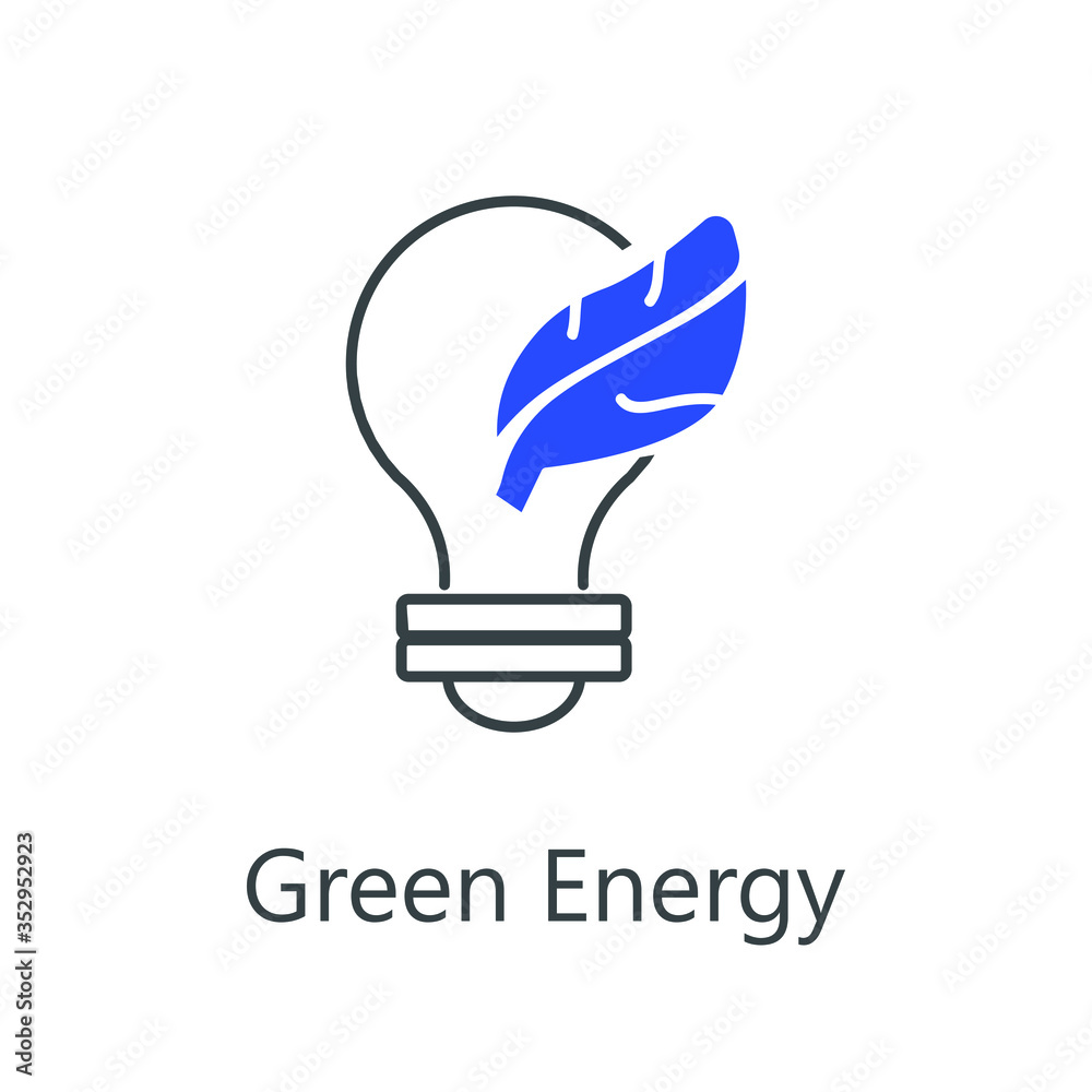 Green energy icon. Vector illustration Green energy icon. Vector illustration