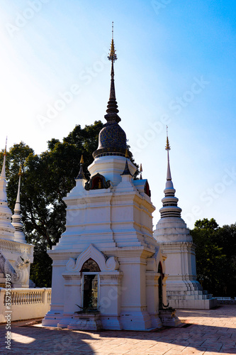 A beautiful view of buddhist temple at Chiang Mai, Thailand.