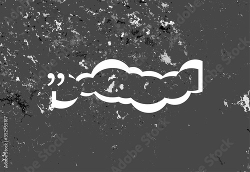  Quotation Mark Speech Bubble. Quote sign icon. Abstract background.