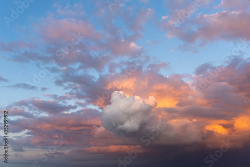 Orange Sky Sunset Clouds Cloudscape