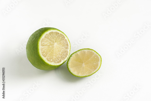 ripe lime on a light background
