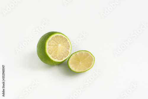 ripe lime on a light background