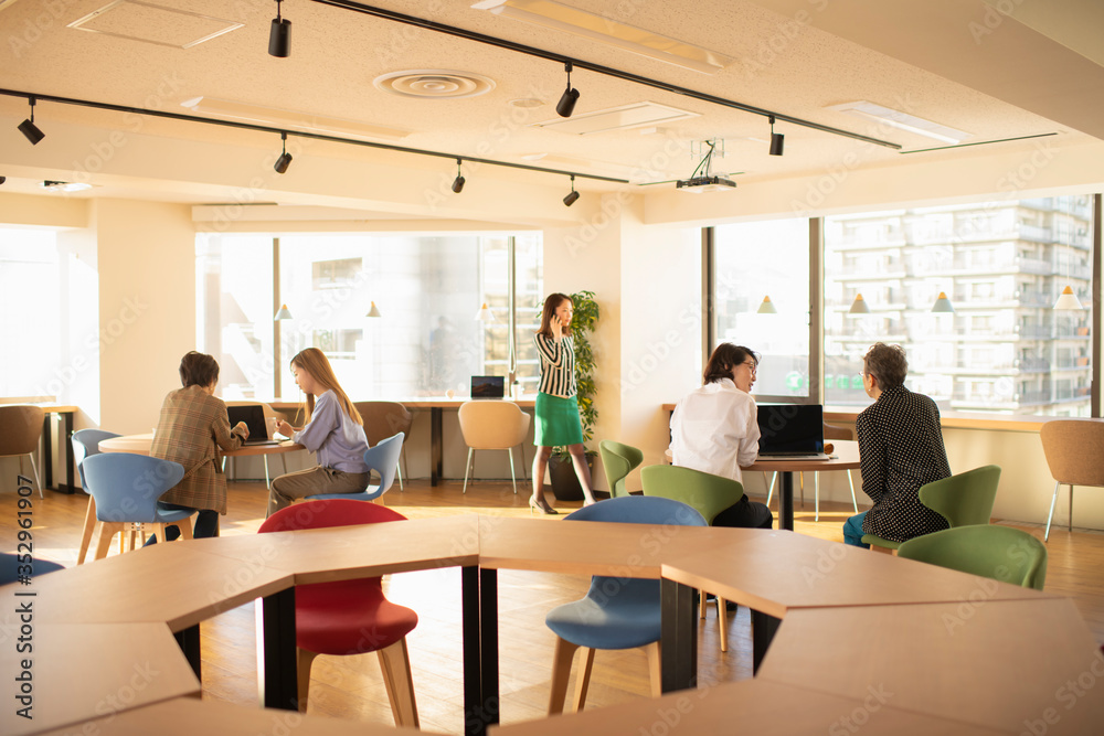 Concept of coworking office space Concept of coworking office space