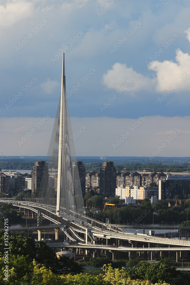 Ada bridge in Belgrade,capitol of Serbia Ada bridge in Belgrade,capitol of Serbia