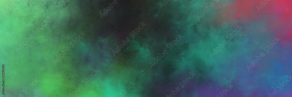Obraz beautiful abstract painting background graphic with dark slate gray, medium sea green and moderate pink colors and space for text or image. can be used as header or banner