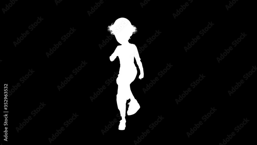 Stop motion animation funny puppet character girl with isolated mask. Ideal for gif design Stop motion animation funny puppet character girl with isolated mask. Ideal for gif design