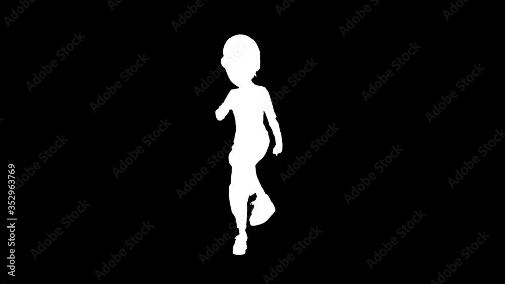 Stop motion animation funny puppet character girl with isolated mask. Ideal for gif design Stop motion animation funny puppet character girl with isolated mask. Ideal for gif design