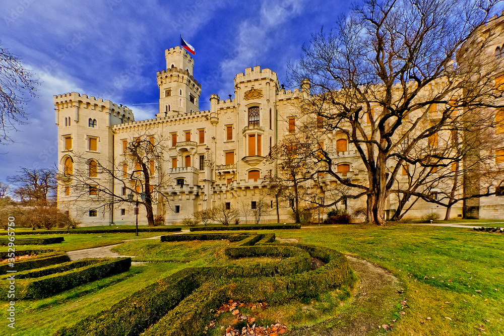 Castle of Hluboká nad Vltavou in South Bohemia of Czech republic, Europe