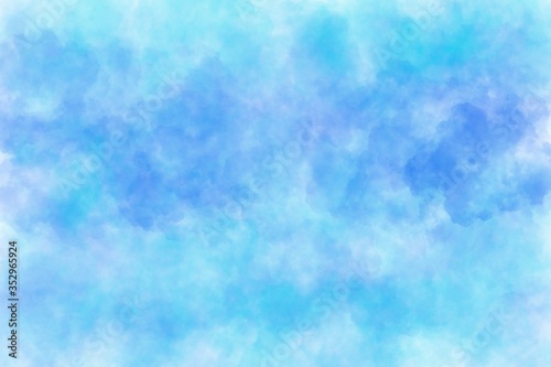 blue watercolor background Nebula clouds background colorful blue cloudy backdrop