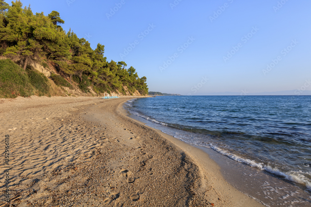 Kriopigi beach. Kassandra of Halkidiki peninsula, Greece