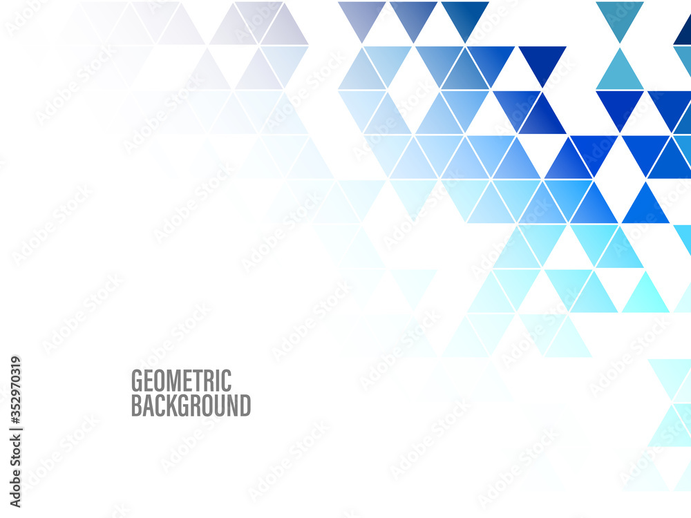 Fototapeta premium Abstract background of triangles, vector design Blue triandles background