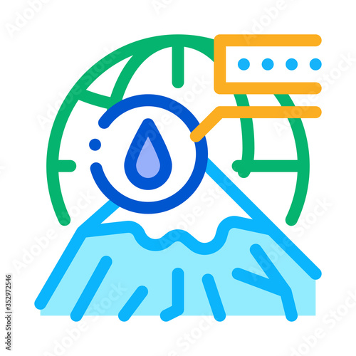 cryolithology science icon vector. cryolithology science sign. color symbol illustration