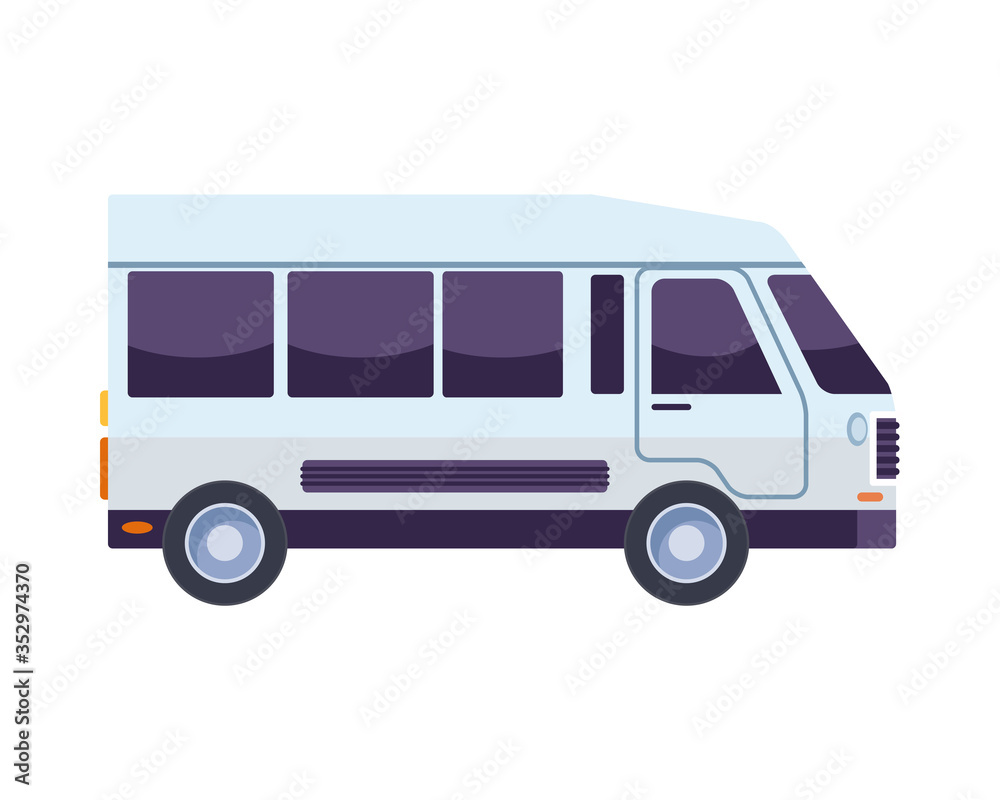 van transport vehicle isolated icon