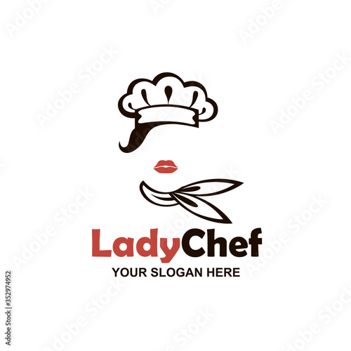 chef woman design isolated on white background