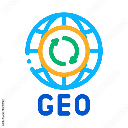 global geography icon vector. global geography sign. color symbol illustration