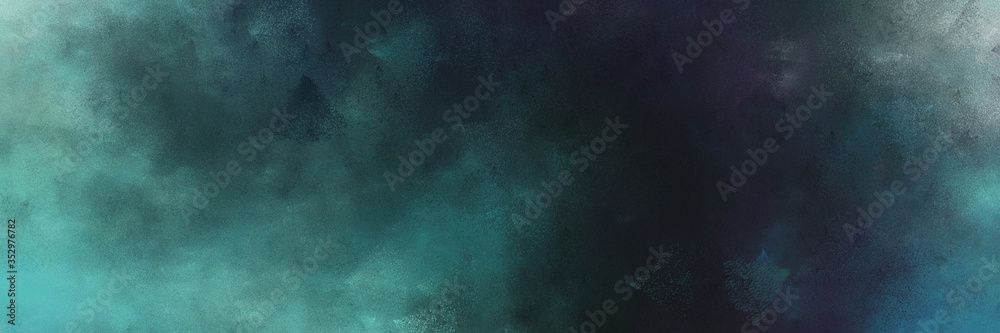 beautiful abstract painting background texture with very dark blue, cadet blue and teal blue colors and space for text or image. can be used as postcard or poster