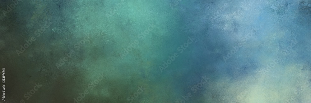 beautiful vintage abstract painted background with teal blue and dark gray colors and space for text or image. can be used as postcard or poster