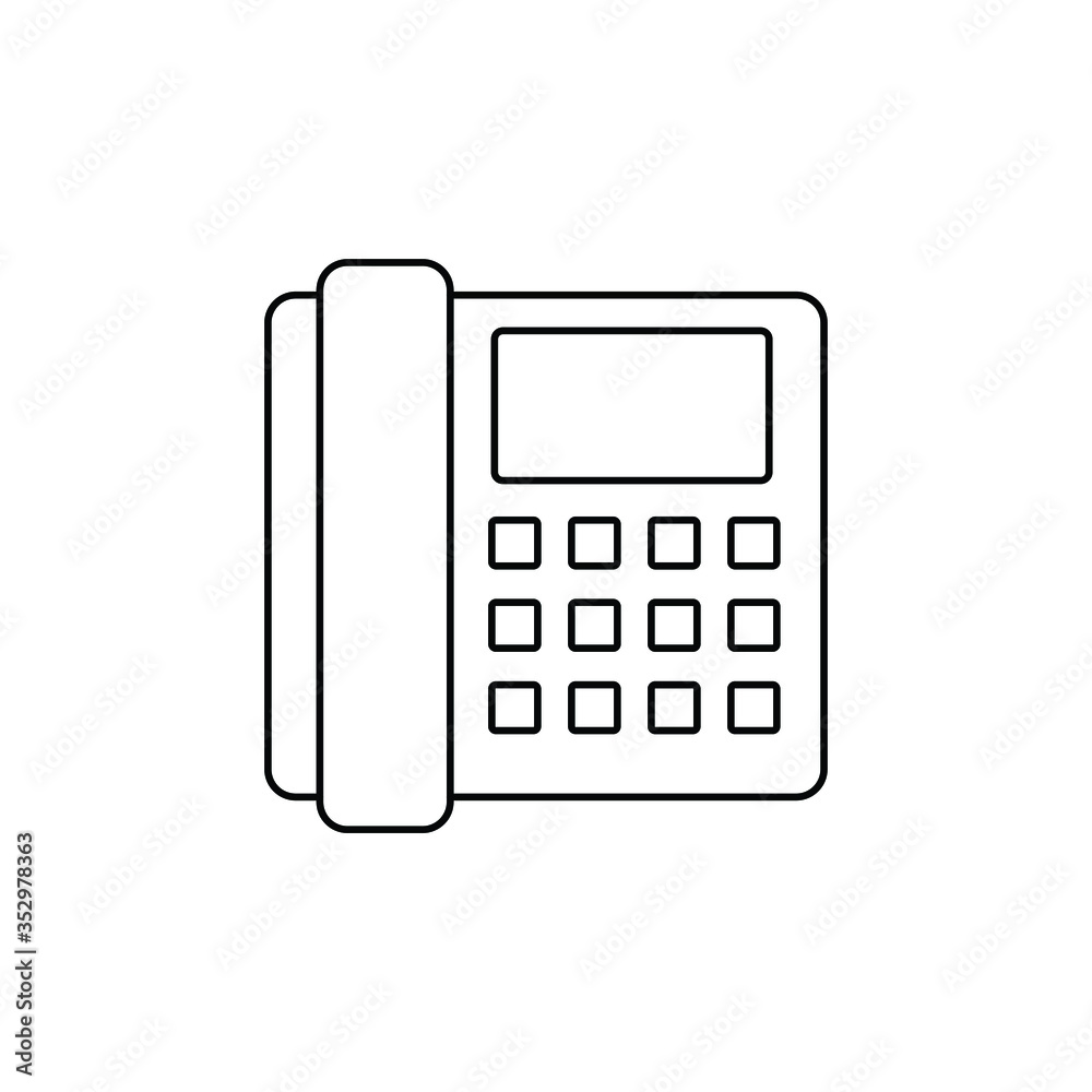 telephone icon - vector  sign
