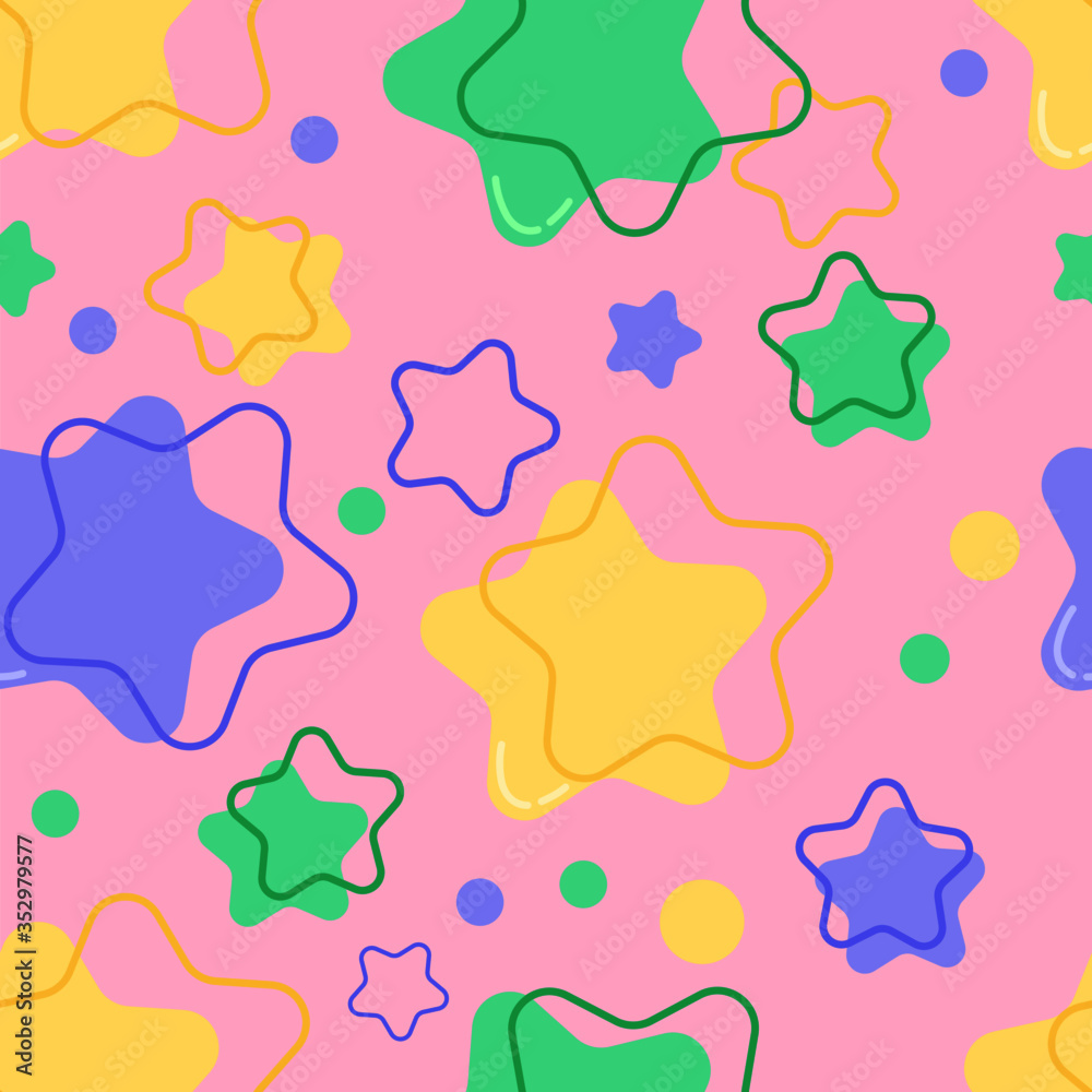 Cute Stars Seamless Pattern Cute Stars Seamless Pattern