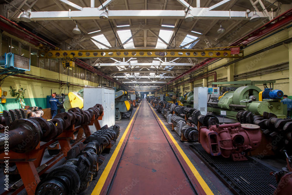 Ussuriysky Locomotive Repair Plant. Workshop repair factory