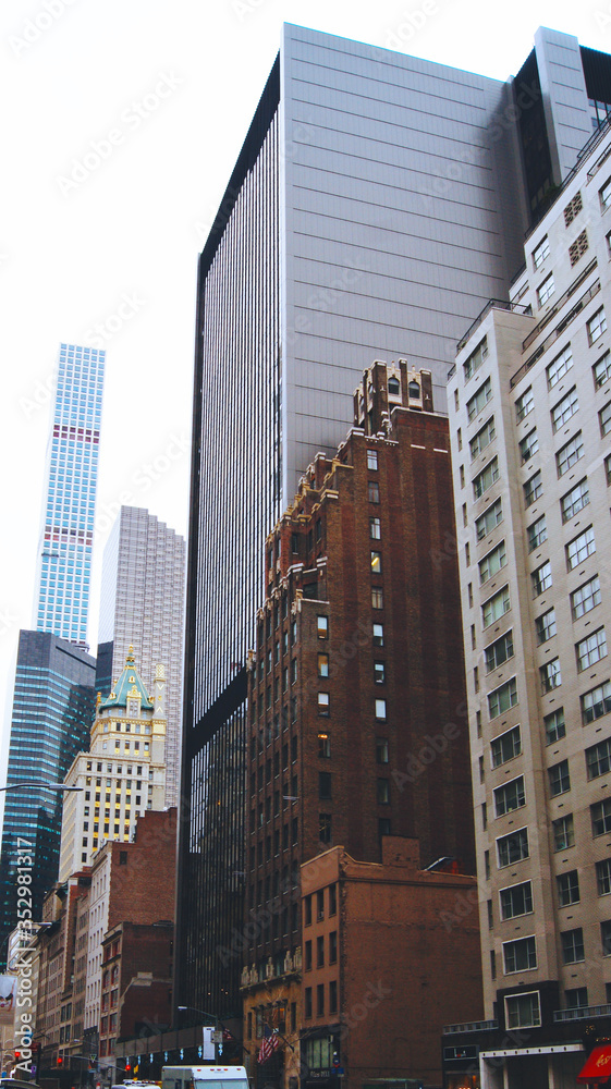 New York office Building in retro style New York office Building in retro style