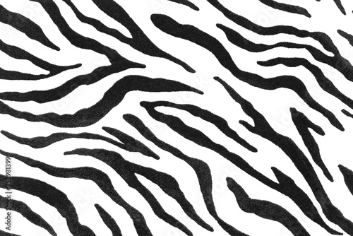 Zebra texture. Black and white animal fur pattern