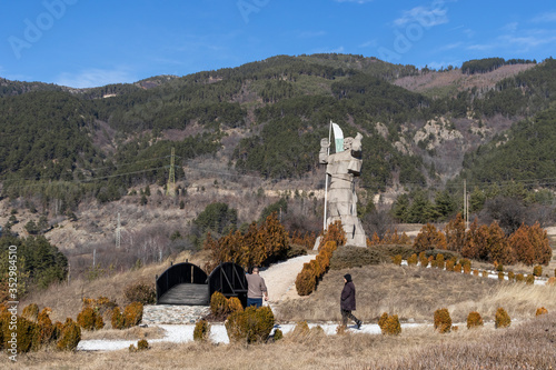 Monument to Ivan Borimechkata near town of Klisura, Bulgaria photo